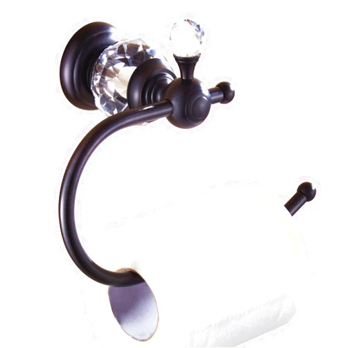 Nokozan Luxury Crystal Series Toilet Paper Holder Wall Mouted, Oil-Rubbed Bronze