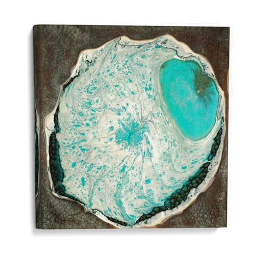 Canvas Lab Canvas Wall Art Decor by Canvas Lab - Atlantis II by the Artist Alicia Ludwig – Size: 18 x 18 in - Art subject: Abstract,Contemporary