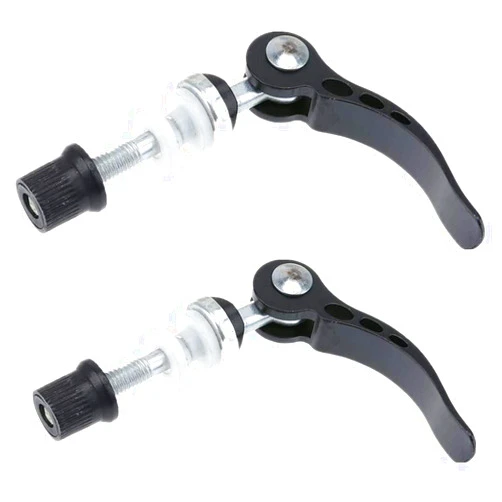 Furnrubden 2 Pcs Aluminum Alloy Bicycle Seatpost Clamp Bike Seat Clamp Skewer Bolt for Bike, Black, (DSADA)