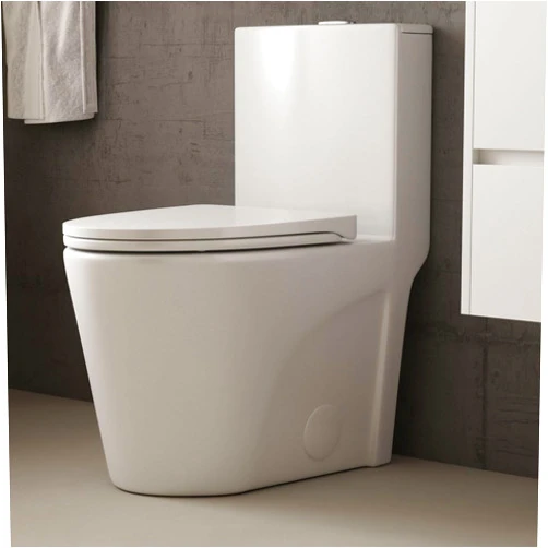 Albriya A1854 Modern One Piece Toilet, Elongated Toilet Power Dual Flush 1.1/1.6 GPF with Comfortable Chair Seat ADA Height 16 1/4’’ for Bathroom, 12’’ Rough-In, MaP 1000g, Glossy White
