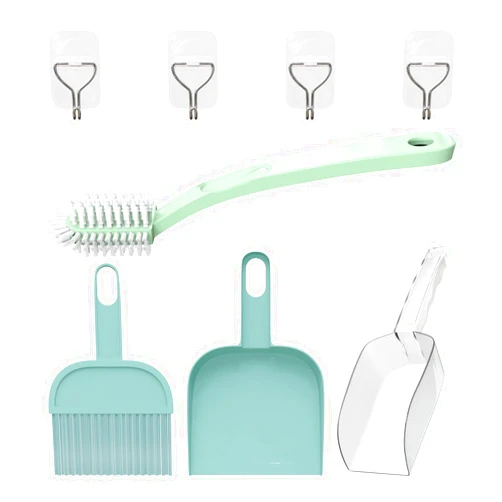 Dakeres Cat Litter Scooper kit with Shovel,Brush,Dustpan,Broom and Hook Especially Suitable for Cleaning Automatic cat Litter Machines.