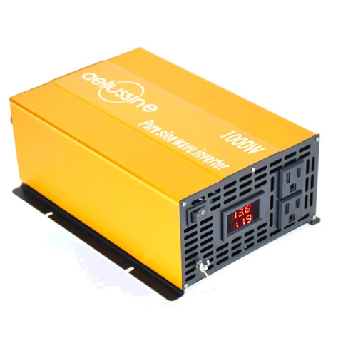 Aeliussine 1000W Pure Sine Wave Inverter-48V DC to 110V 120V AC Power Converter with 2 AC Outlets, 48 Volt Power Inverter for Truck, Rv, Camping, Home, Emergency Power