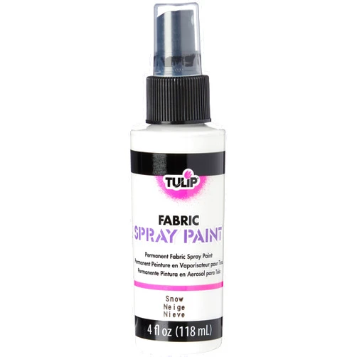 Tulip Fabric Paint, Permanent Spray on Paint, 4 fl oz White Snow