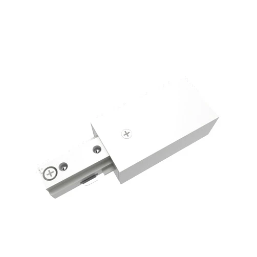 VEOLUX Lighting, H Track Live End Connector in White, UL Listed