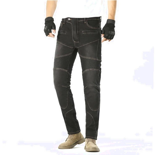 MOETCEYS Men's Motorcycle Pants with Armor Dirt Bike Riding Pants Motocross Motorbike Biker Denim Jeans with Hip Knee Pads