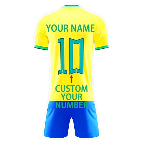 HJLAming Custom Soccer Jerseys for Kids Adults Personalized 2022 Cup Team Uniform with Name Number Shorts Set Gifts Camiseta de Futbol
