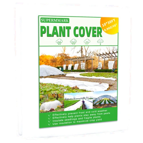 SuperMMarK Plant Covers Freeze Protection, 30 Ft x 10 Ft 0.9 oz/yd² Reusable Floating Row Frost Blanket Fabric Plant Covers for Winter Freeze, Animals, Pest Protection
