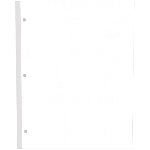 Yaridar 3-Hole Dotted Paper Refills, Letter Size Dot Grid Filler Paper, 100Sheets / 200Pages Loose-Leaf Paper, 100gsm White Paper, 8.5'' x 11''