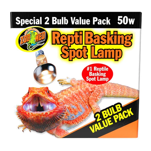 Zoo Med Basking Spot Lamp 50w - 2 Bulb Value Pack