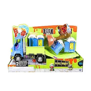 Flush Force – Series 2 Potty Wagon, with Gross Collectible Figures for Kids Ages 4 and Up (Colors/Styles May Vary)