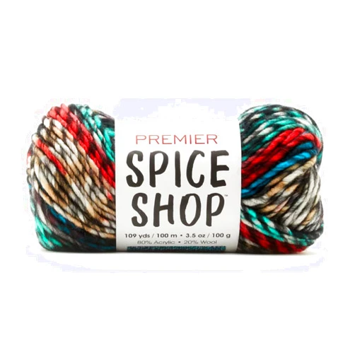 Premier Yarns Spice Shop, Super Bulky Yarn for Crocheting and Knitting, Made of 80% Acrylic and 20% Wool, Soft Yarn, Cayenne, 3.5 oz, 109 Yards
