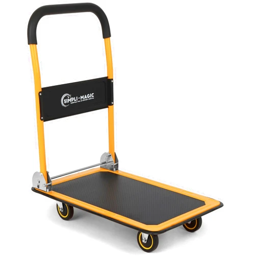 Simpli-Magic Push Cart Dolly, Moving Platform Hand Truck, Foldable for Easy Storage and 360 Degree Swivel Wheels with 440lb Weight Capacity