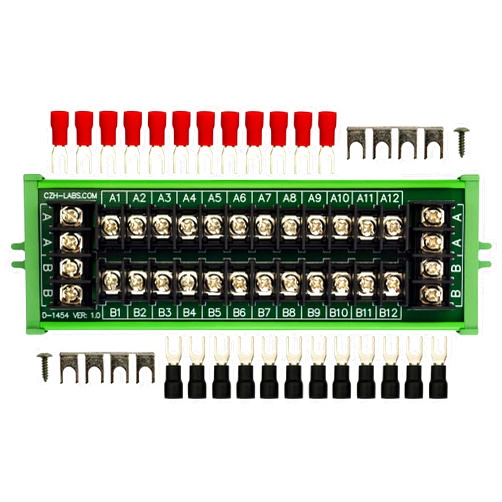 OONO Barrier Terminal Block Power Distribution Module (2x12 Position, Screw Mount)
