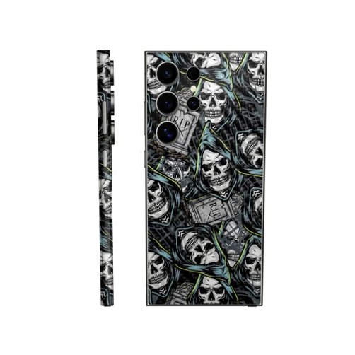 MIGHTY SKINS Carbon Fiber Phone Skin Compatible with Samsung Galaxy S24 Ultra - Wall of Death - Premium 3M Vinyl Protective Wrap Decal Cover - Easy to Apply | Crafted in The USA by MightySkins