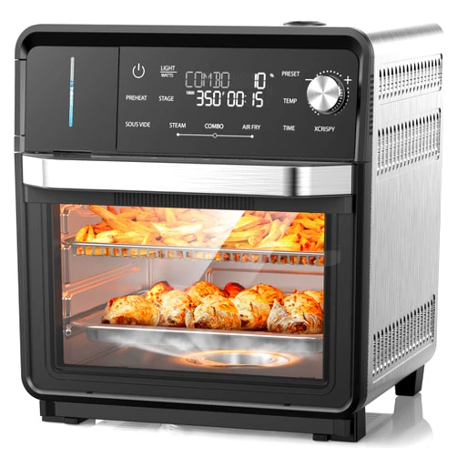 Nuwave Combi Steam Oven, Non-Toxic Stainless Steel Multi-Cooker with Air Fry, Sous Vide, Toast & More, 50-450°F Precision, 120 Presets, Moisture Control, Programmable, Easy to Clean, 16 quarts