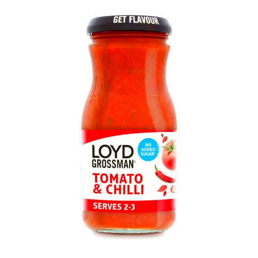 Loyd Grossman No Added Sugar Tomato & Chilli Sauce 350g