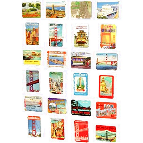 MISWEE 24-pcs magnetic fridge magnets refrigerator sticker home decoration accessories magnet paste arts crafts (San Francisco)