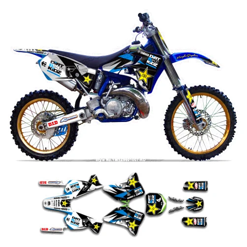 Kungfu Graphics Decal Kit for Yamaha YZ125 YZ250 YZ 125 YZ 250 1996 1997 1998 1999 2000 2001, YMYZ9601007-KO