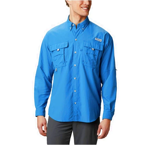 Columbia Men's Pfg Bahama Ii Long Sleeve Shirt, Dark Pool, Medium