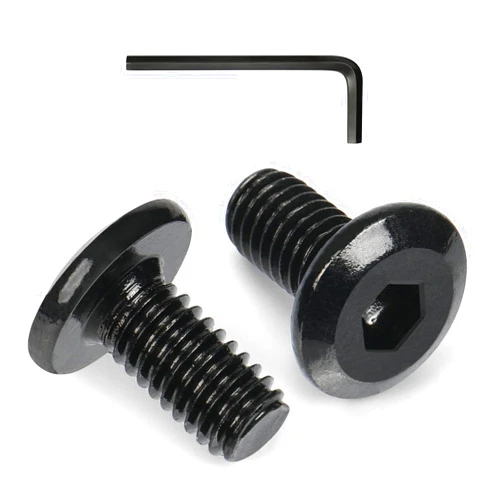 VGBUY M6-1 x 12 mm 80pcs Flat Head Hex Socket Cap Screws Metric M6 Bolts, 304 Stainless Steel 18-8, Black Zinc Plated, Full Thread, with Hex Spanner