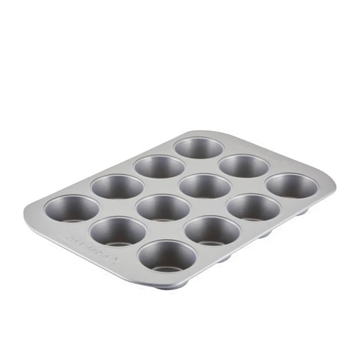 Farberware Nonstick Bakeware 12-Cup Muffin Tin / Nonstick 12-Cup Cupcake Tin - 12 Cup, Gray