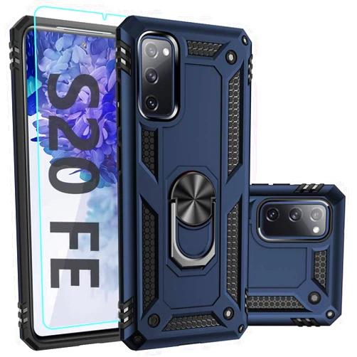 SKTGSLAMY for Samsung Galaxy S20 FE Case,S20 FE Case,with Screen Protector,[Military Grade] 16ft. Drop Tested Cover with Magnetic Kickstand Car Mount Protective Case for Galaxy S20 FE, Blue