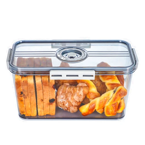 RISICULIS Bread Box for Kitchen Countertop, Airtight Loaf Bread Storage Container, Time Recording Bread Keeper with Lid, Bread Holder Bin for Homemade Bread, Bun, Bagel, Loaf