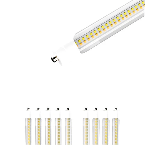 LEDMyplace.com LEDMyplace 60W 8ft T8 V Shape Integrated LED Tube Light, 6500K Daylight White, 7200 Lumens, 80>CRI, Clear Lens, Plug and Play Linkable for Warehouse, Supermarket, Garage, Pack of 6
