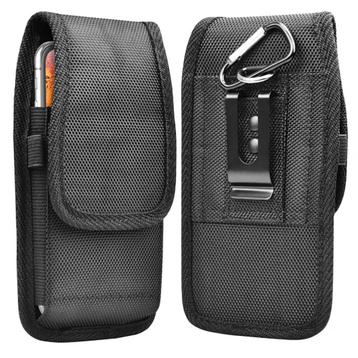 Takfox Phone Holster for Samsung Galaxy S24 Ultra S23 Plus S22 S21 FE 5G S20 S10 Note 20 A16 A15 A23 A13 A35 A55 A71 iPhone 16 Pro Max Moto G Stylus 5G Nylon Belt Clip Holster Case Phone Pouch Holder