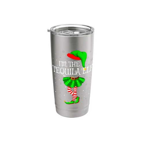 Tequila Elf Christmas Gifts Matching Family Group I'm The Tequila Elf Christmas Stainless Steel Insulated Tumbler
