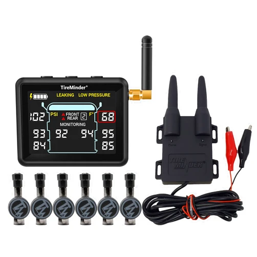 Tireminder i10 RV TPMS with 6 Flow Through Transmitters, Black
