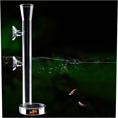 Mipukbay 15.7 Inch Glass Shrimp Feeder Tube Feeding Dish for Fish Tank Cool Aquarium Feeding Bowl Shrimp Tank Accessories for Fish, Shrimp and Benthic Animals
