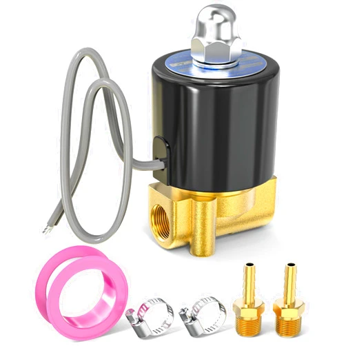 TAILONZ PNEUMATIC 1/4 Inch NPT AC110V Brass Electric Solenoid Valve 2W025-08 Normally Closed Water, Air, Diesel