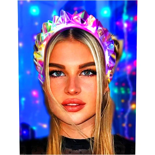 Jeffan 1PCS Light Up Headbands LED Flash Glowing Hair Band Laser Hair Hoop Tiara Luminous Headbands Party Costume Hair Accessories for Women and Girls