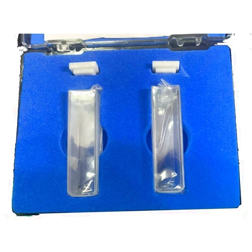 BEXCO UV Quartz Cuvettes for Spectrophotometer Standard Quartz Cells (Set of 2 Pcs) (Optical Windows: 2; Spectral Range: 190-2500 nm; Pathlength: 10 mm; Volume: 3.5 ml; A Non-Sealing PTFE Cover)