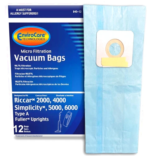 EnviroCare Replacement Micro Filtration Vacuum Cleaner Dust Bags made to fit Carpet Pro Uprights CPU 12 Pack