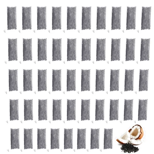 Lounsweer 48 Packs Replacement Activated Charcoal Distiller Filters Coconut Shell Activated Carbon Filter Sachets Compatible with Countertop Water Distiller Models