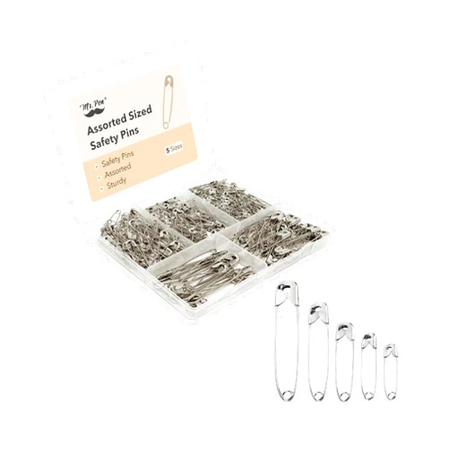 Mr. Pen- Safety Pins, Safety Pins Assorted, 300 Pack, Silver, Assorted Safety Pins, Safety Pin, Small Safety Pins, Safety Pins Bulk, Large Safety Pins, Safety Pins for Clothes