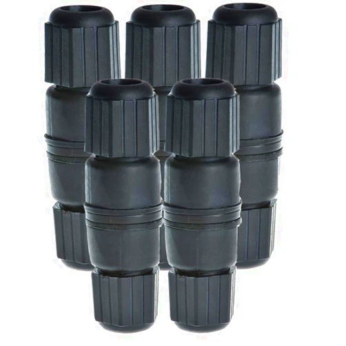 ANMBEST 5PCS M25AP2 RJ45 Waterproof Cat5/5e 8P8C Connector IP67 Ethernet LAN Cable Connector Double Head Outdoor LAN Coupler Adapter Female to Female