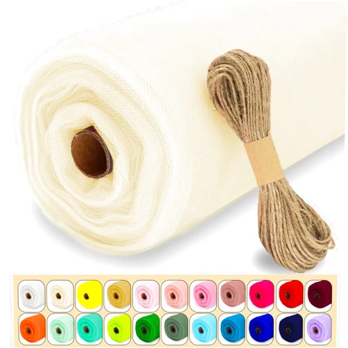 Luceinvita Ivory Tulle Fabric Roll, 54