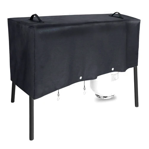 Grisun Patio Cover for Camp Chef 3 Burner Stoves, Waterproof Anti-Fade 3 Burner Stove Cover for PRO90, PRO90X, SPG90B, TB90LW, TB90LWG, TB90LWG15, DB90D, Handles for Easy Lifting, 600D Fabric, Black