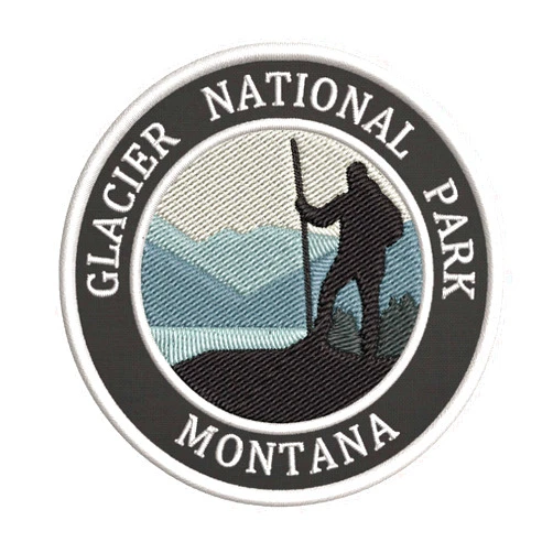 Appalachian Spirit Glacier National Park, Montana Mountain Hiker Embroidered Premium Patch DIY Iron-on or Sew-on Decorative Badge Emblem Vacation Souvenir Travel Gear Clothes Appliques Wildlife Explore Nature