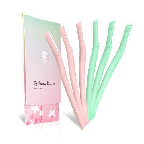 S SANGLE SOPFFY Eyebrow Razor Dermaplaning Tool Sangle Sopffy 6 Pcs Face Razors for Women Sensitive Skin Eyebrow Trimmer Facial razor Face shavers with Safety Cover for women Skincare