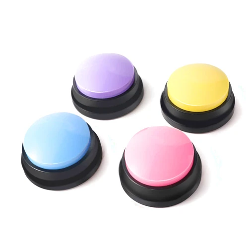 OFVENS Voice Recording Button, Dog Buttons for Communication Pet Training Buzzer, 30 Second Record & Playback, Funny Gift for Study Office Home 4 Packs