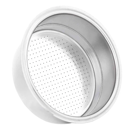 Zerodis Stainless Steel Coffee Filter, Double Cup Coffee 51mm Porous Filter Basket Reusable Double Layer Pressurized Espresso Maker Accessories for Breville Portafilter