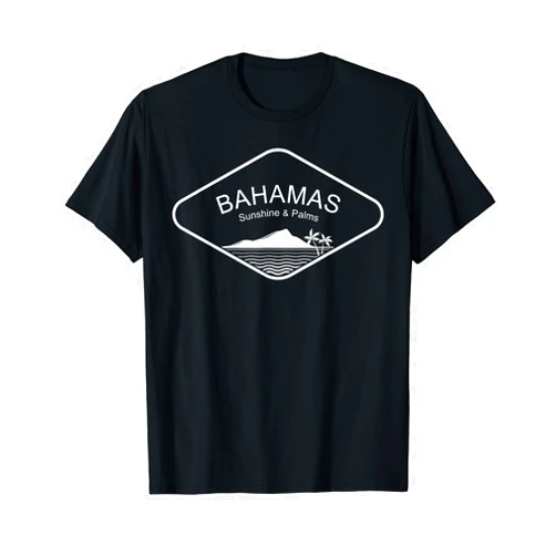 Caribbean Vacation Souvenir Gift by Irie Shirts Bahamas Sunshine Palm Trees Caribbean Vacation Gift Souvenir T-Shirt