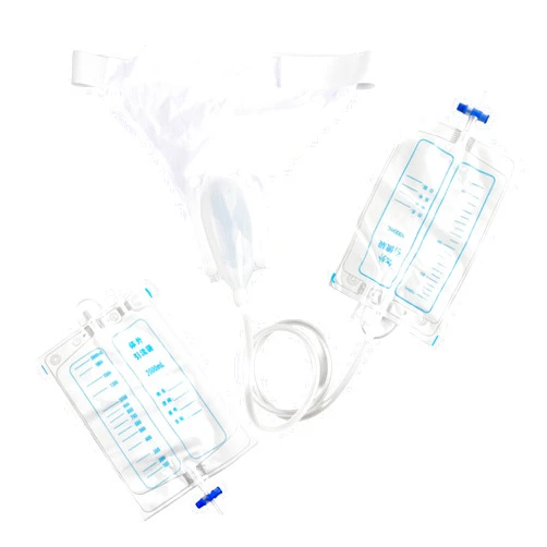 YIPINER Urine Collector for Elderly Men, Wearable Silicone Urine Collector Adjustable Tightness Urine Collector with 2 Urine Catheter Bags (Elderly Men)