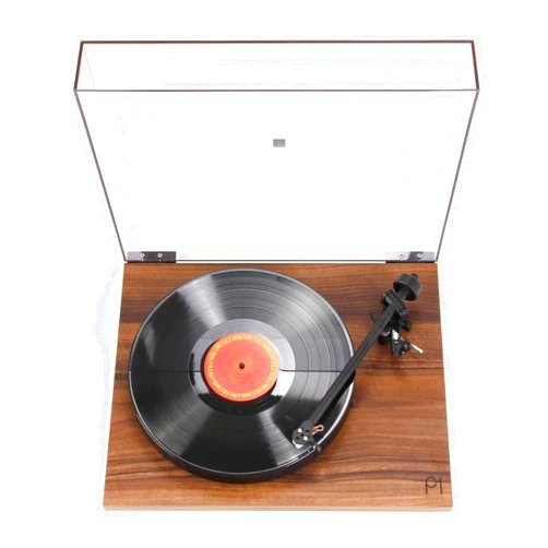 Rega Planar 1 Turntable with Walnut Special Effect Finish, Carbon MM Cartridge and hinged Smoked Dust Cover