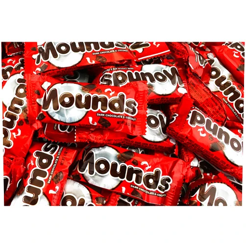 Mounds Dark Chocolate Coconut Filled Snack Size Treats, 0.6 Ounce (Pack of 3 Pounds)