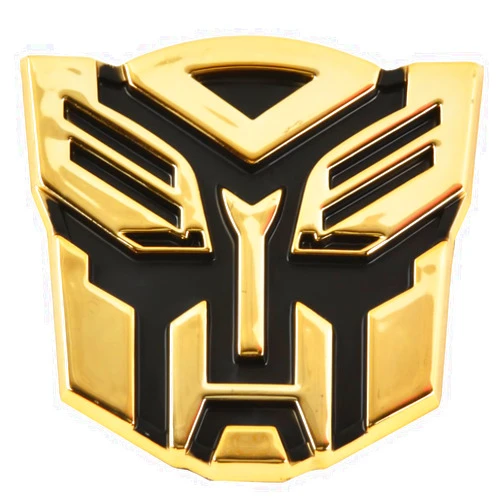 The Masonic Exchange Transforming Auto Robot Auto Emblem - [Gold][3 1/4'' Tall]